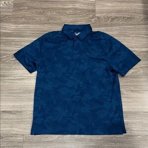 Under Armour Camo Patterned Navy Polo
